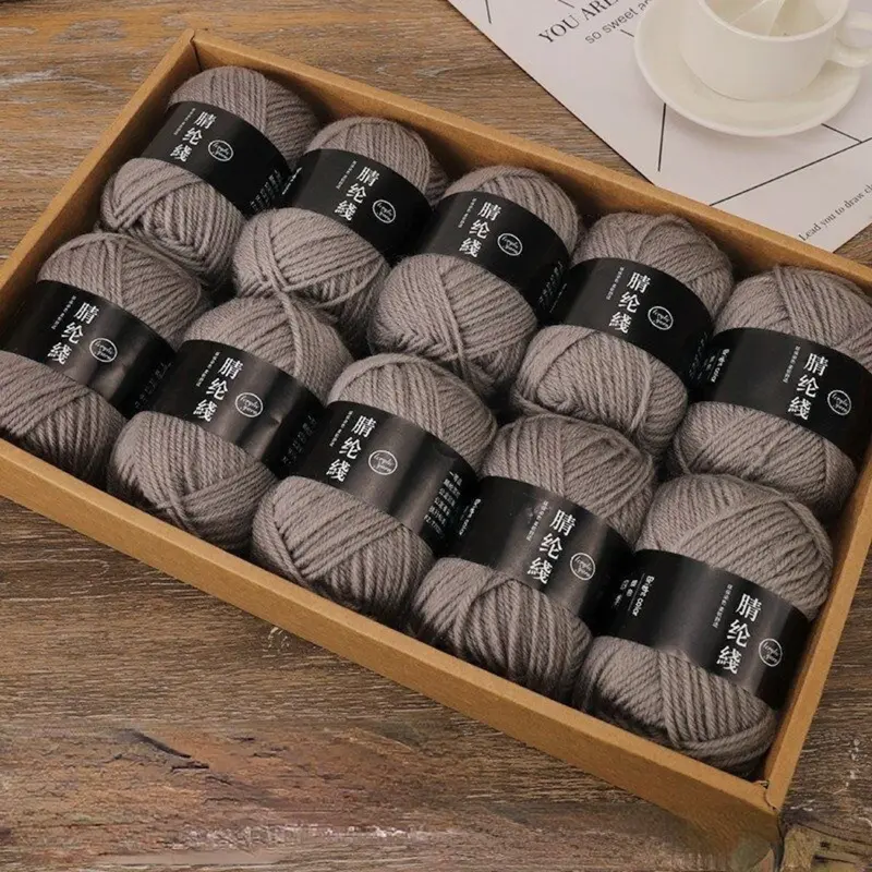 Sợi Acrylic Thủ Công 4 Sợi, Dài 90 Mét, Sợi Dày Trung Bình Thích Hợp Làm Đệm Nhồi Bông Và Lông Gối, Thủ Công 8