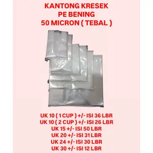 PLASTIK KRESEK PE BENING | KANTONG KERESEK TRANSPARAN 10 15 20 24 30 KOPI LUNCH BOX FOOD GRADE