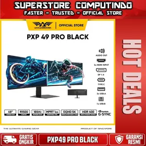 Armaggeddon 49" PXP49 PRO Curve DQHD 5K 165Hz PIP HDR400 65W Type C Gaming Monitor | Garansi 3 Tahun - Black
