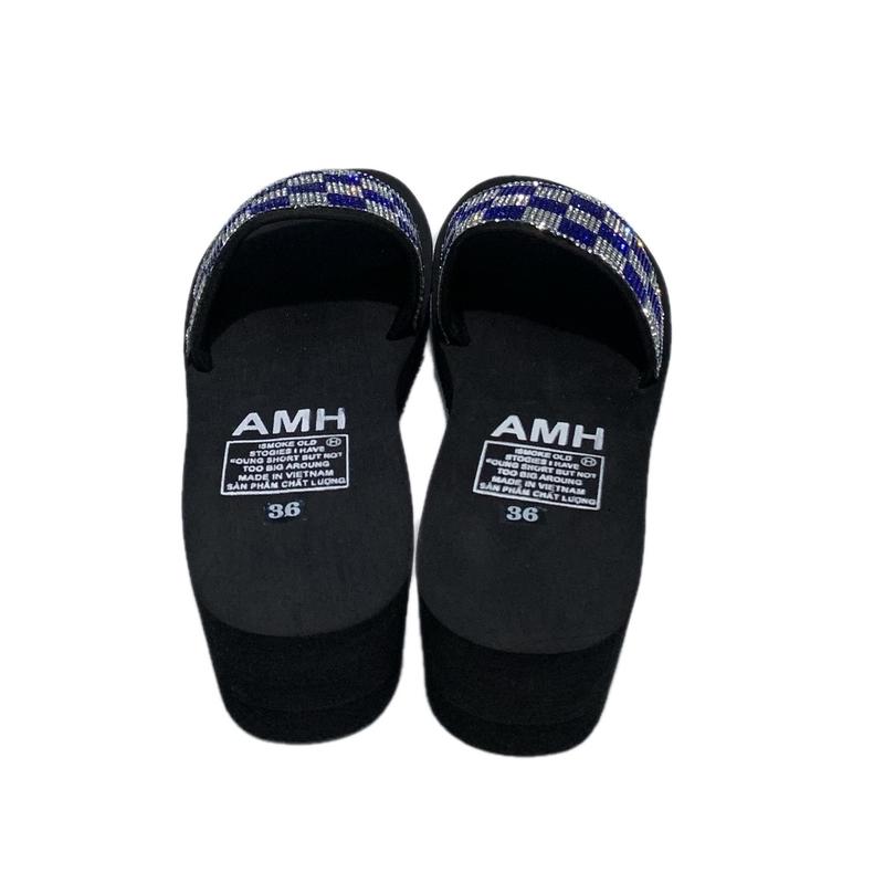 Dép quai ngang đính đá đế xốp đúc 5cm - 7cm - 9cm - 12cm ( chân tròn , đầy tăng 1 size ) 2