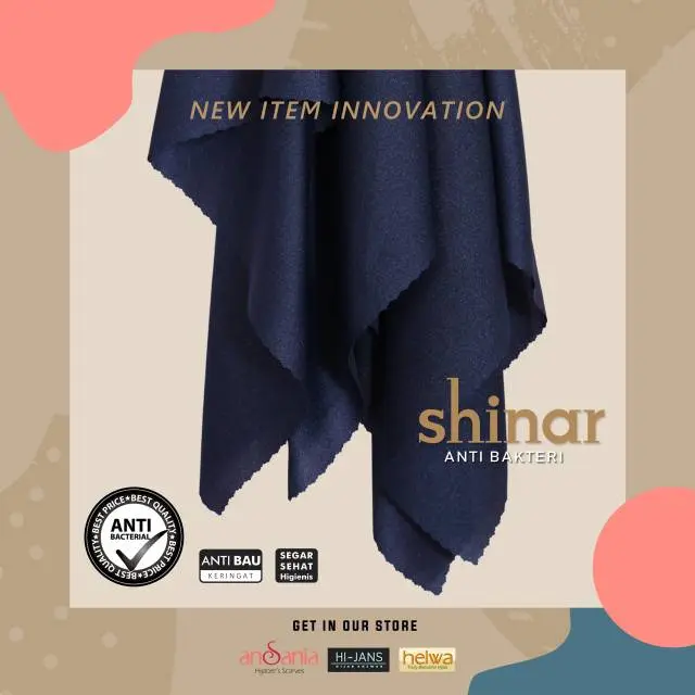 KERUDUNG SEGIEMPAT SHINAR GLAMOUR LASERCUT ANSANIA ORIGINAL HIJAB SEGI EMPAT NAYLA HIJA'B 4