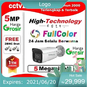 ALLFASTORE1 TERSEDIA Camera CCTV 24 jam Full Color 5MP HighTechnology Outdoor Ultra HD 1920p Free 2BNC Harga Khusus Reseller cctv21