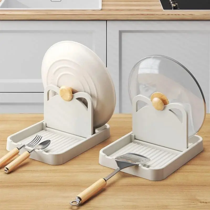 Multifunctional Pan Pot Member Holder Stand Rack Spoon Rest Pot Member Spatula Soup Spoon Storage Shelf Kitchen Accessories