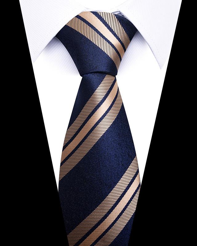 Product Introduction of 58 Styles High-quality Wedding Ties for Men Fashion New Style Blue Strip Print Neckties Daily Office Apparel Accessories Gift for Man 23