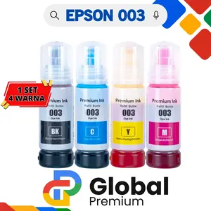 TINTA EPSON 003 Paket 1Set. UNTUK PRINTER SERIES L1110 L3110 L3116 L3150 L3156 L5190 L3210 L5290 L3256 L1210 L1256 L1250 L3250 L3216 L1216 L5296