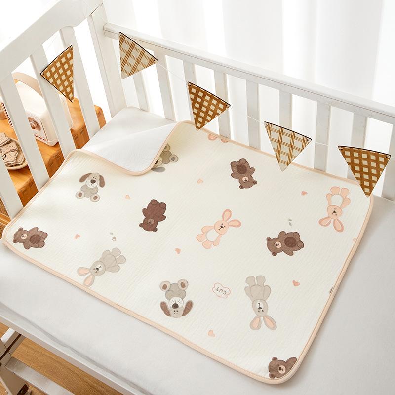 Miếng lót chống thấm Xô Muslin cao cấp size 50*70cm cho bé sơ sinh mềm mại thoáng mát tiện lợi 7