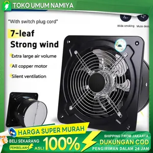 Exhaust Fan Dinding Mudah Pasang! (Ukuran 4/6/8"). Pilihan Warna Hitam & Putih Modern. Motor Tembaga Kuat. Upgrade Ventilasi Rumah Anda dengan Mudah & Cepat!
