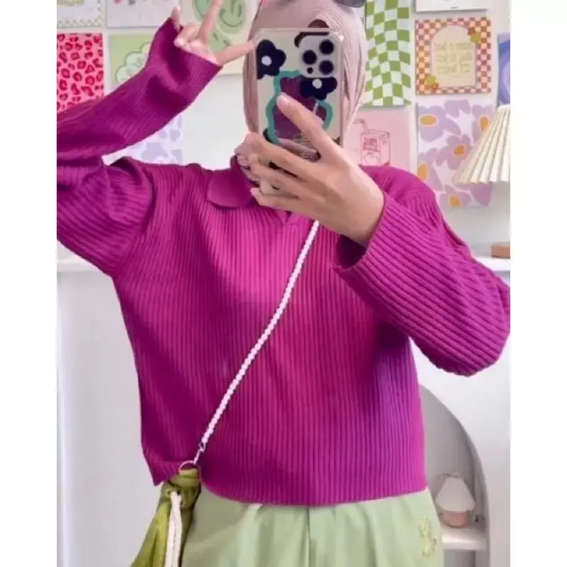 Blouse rajut wanki - collar knit korean style 6