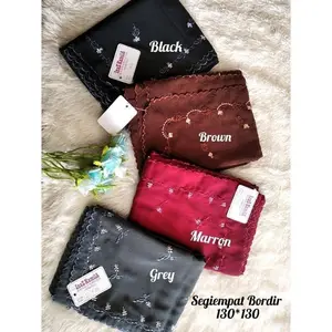 SEGIEMPAT BORDIR INAS KAMILA/ HIJAB SEKOLAH/ PESANTREN (SYAR’I) 130x130 Square