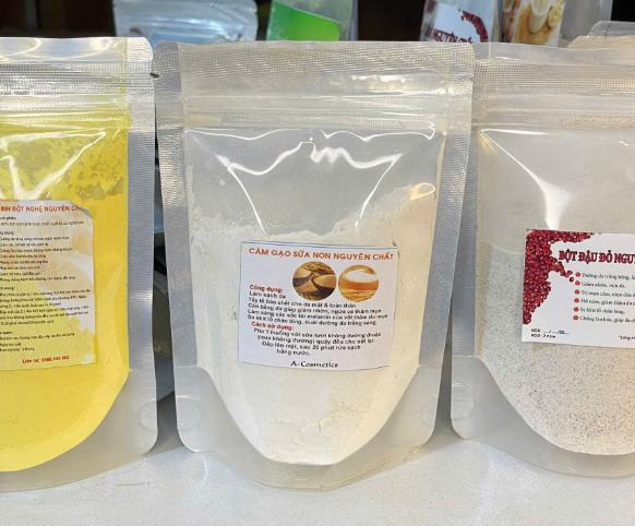 100G Bột Cám Gạo Sữa Nguyên Chất Hữu Cơ - Mặt Nạ Đắp Mặt và Body Giúp Dưỡng Trắng da, Dưỡng Ẩm, Mờ Thâm