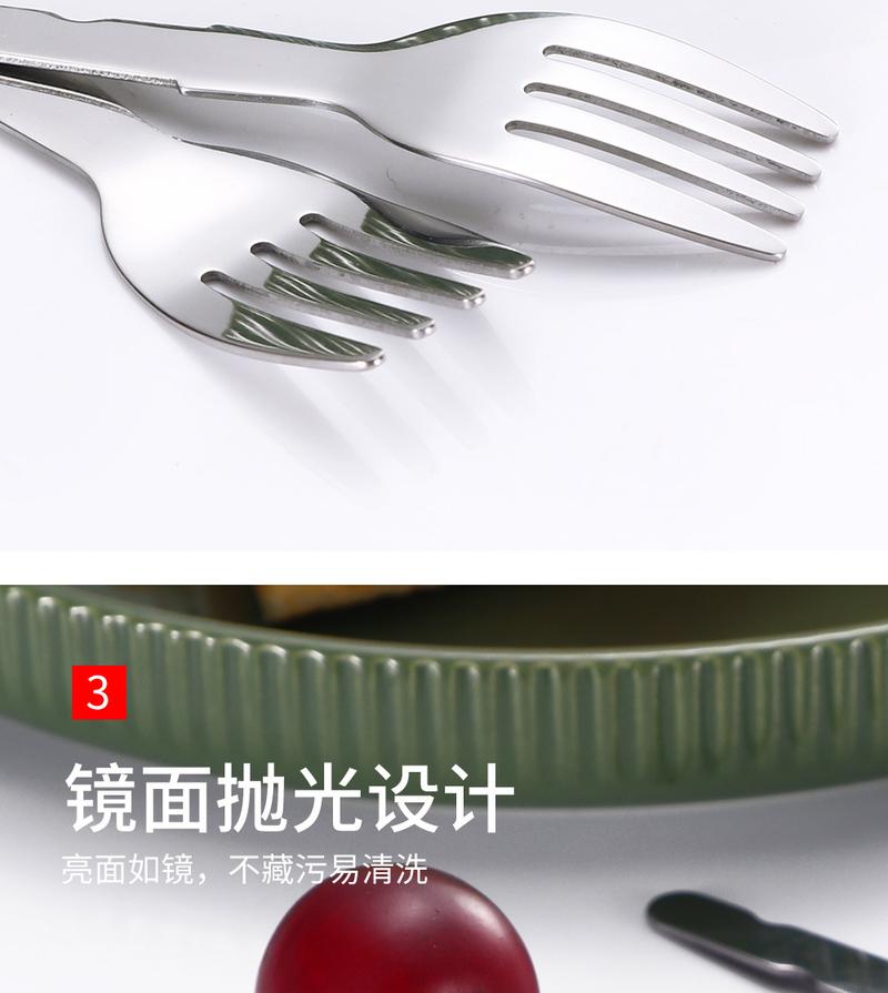 Product Introduction of Factory Customized Child's Spoon and Fork Stainless Steel Hardware Insert Plastic Handle Semi-Finished Bright Tableware Accessories Customized 5