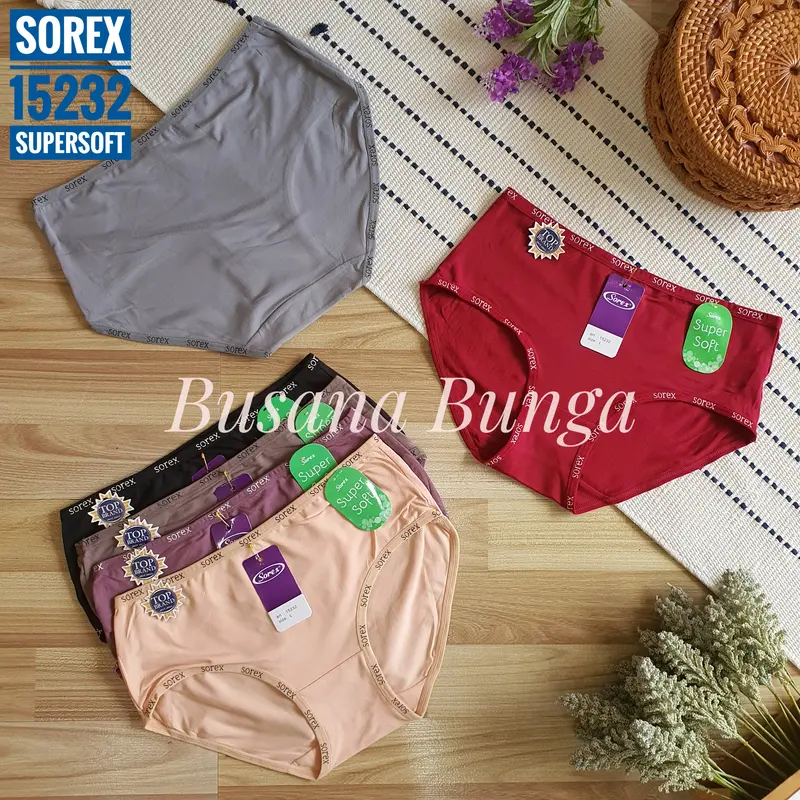 Sorex (3pc, 6pc, 12pc) CD/Celana Dalam Wanita 15232 SuperSoft 0