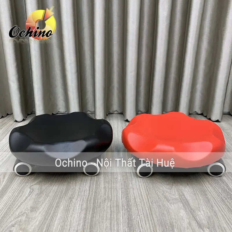 Ghế Tròn Xoay Thấp Ngồi Đóng Hàng, Làm Nail Mẫu Tròn Vát Hiện Đại Cao 12cm (Hàng Sẵn) 1
