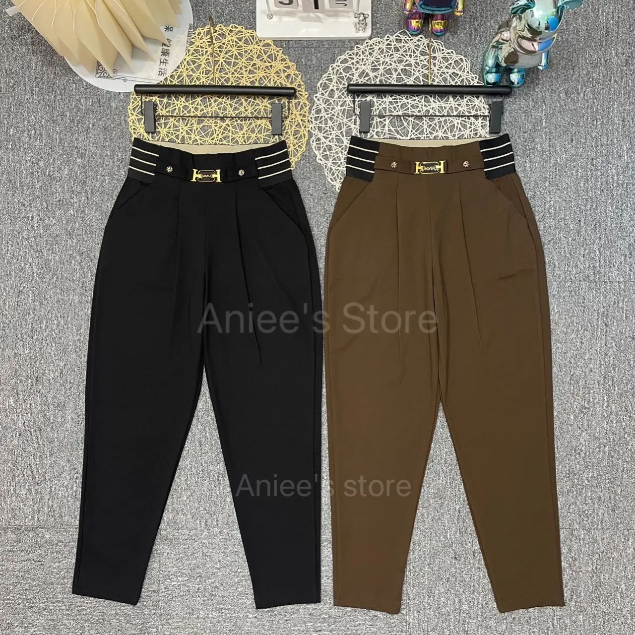 (BIGSIZE) Quần Baggy Nữ Mix Đai Miu, Chất Liệu U mì Hàn Co Giãn 4 Chiều-B16 Women Pants Nữ