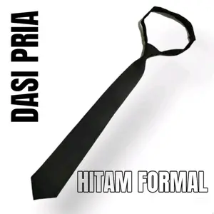 Dasi Hitam Instant Formal Polos Langsung Pakai Unisex Pria Wanita tie dasi lurus regular tinggal pakai dasi instan