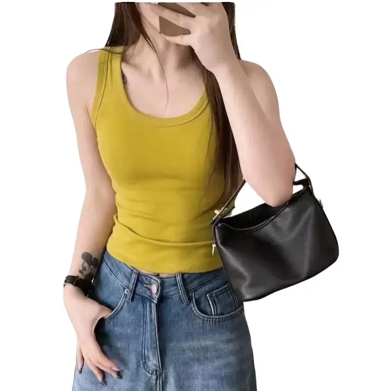 Áo ba lỗ cotton có sẵn đệm 2IN1 không cần mặc thêm áo lót Hàng QC M6602 Top Nữ Women Thun