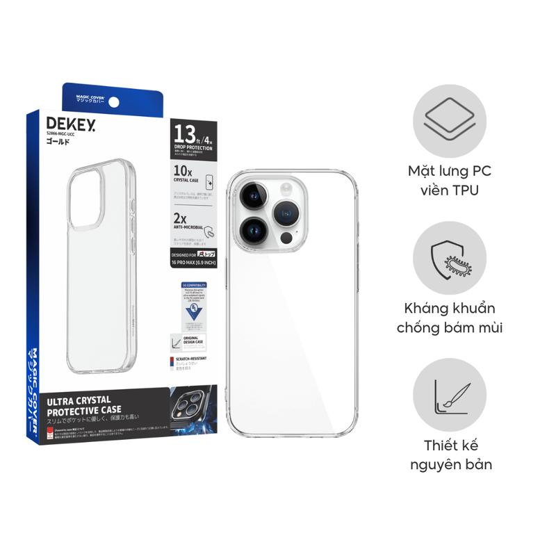 Ốp Lưng 15/16Promax DEKEY Chống Sốc Magic Cover Ultra Crystal Cao Su TPU-PC Phone Dad Phone Case