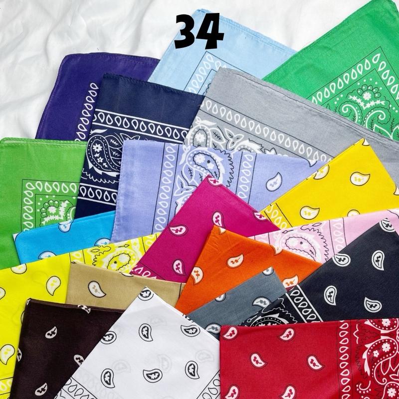 Khăn bandana chất liệu cotton vuông 55x55cm nhiều màu phụ kiện hiphop cài quần dành cho nam nữ | BATUW