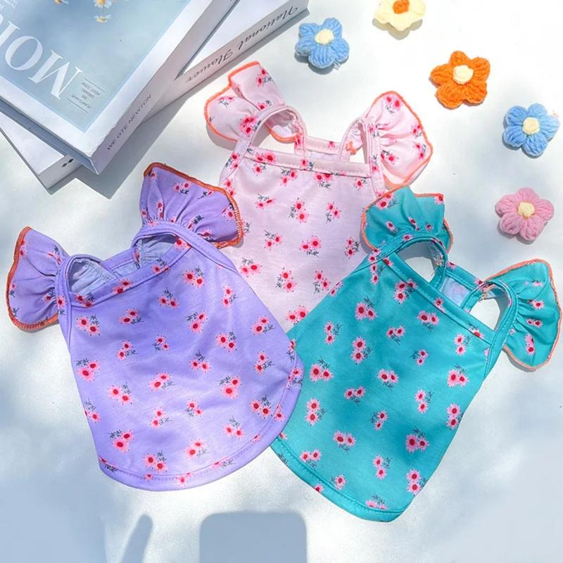 Áo Vest Mùa Hè Cho Chó chó Con, Tay Phồng, Thiết Kế Hoa, Thích Hợp Cho XS-XL, Phong Cách Teddy Bichon Ngọt Ngào, Trang Phục Mùa Xuân, Đồ Dùng Quần Áo Thú Cưng, Váy Bong Bóng Cho Thú Cưng Mùa Hè 1