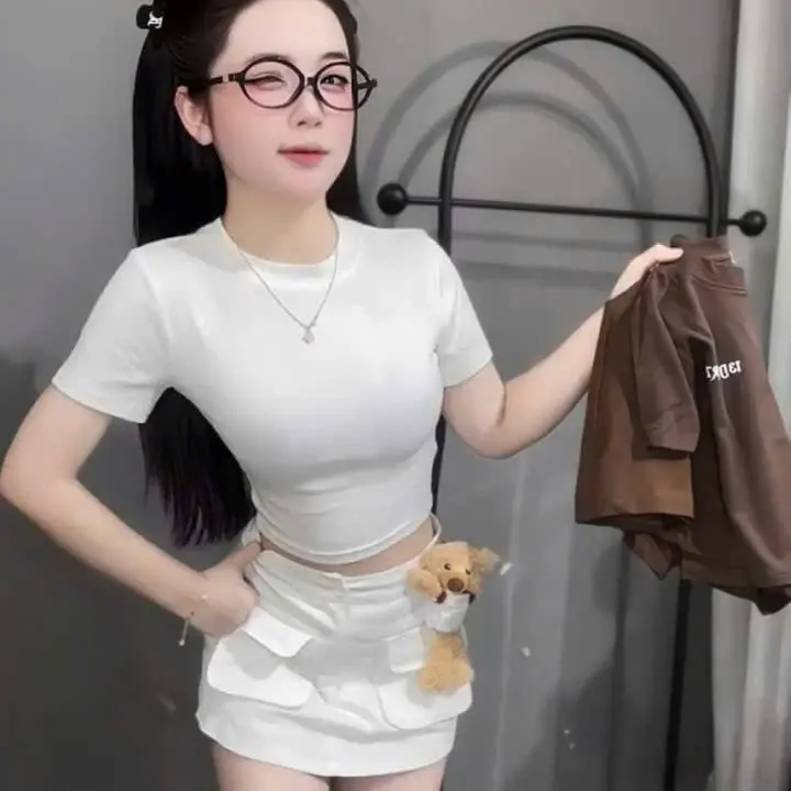 SET ÁO THUN DE 3 kèm CHÂN VÁY TÚI HỘP ( tặng kèm gấu ) - THỊNH HÂN STORE 6