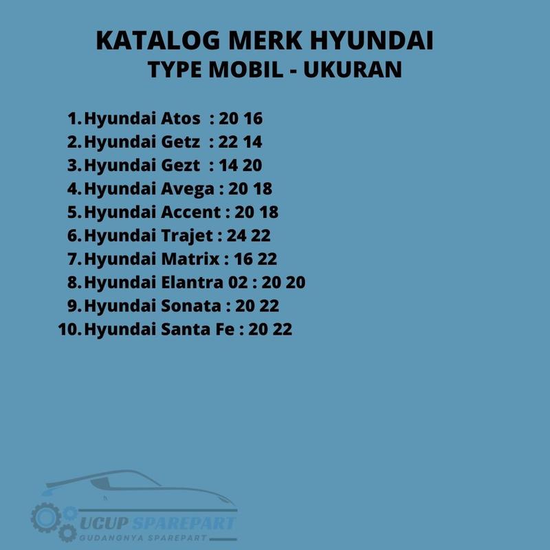 WIPER FRAMELESS HYUNDAI - UNTUK SEMUA TYPE MERK MOBIL HYUNDAI BERKUALITAS Air Besi Kaca Karet Kendaraan 1