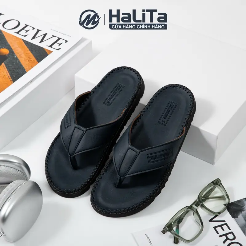 [ Kẹp Xỏ Ngón ] - Dép Nam Đế Doctor Cao Su Êm Nhẹ, Da Cao Cấp, Logo HDLUXURY Thời Trang  DéP 5