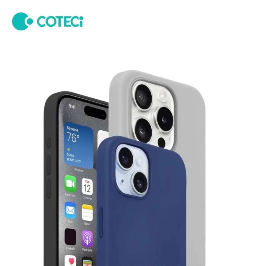 Magnetic silicone case for iphone 15 pro max 15 pro 15 plus 15 cover