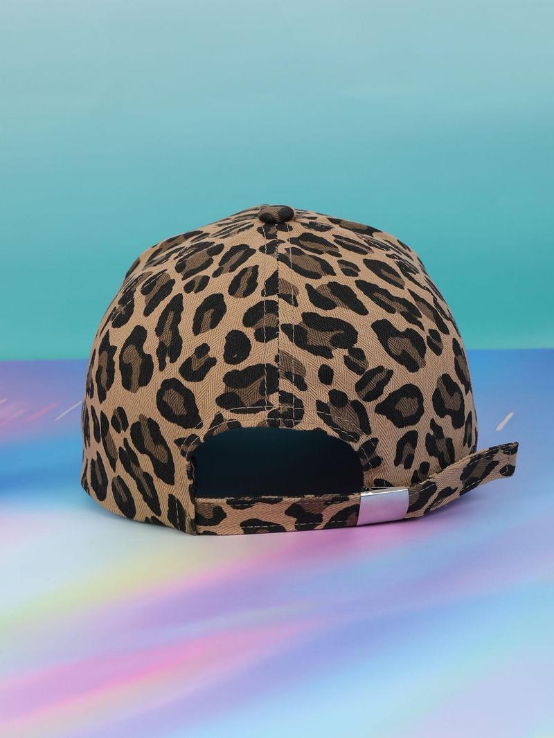 Product Introduction of Vintage Leopard Print Baseball Cap, Casual Outdoor Sports Hat for Men & Women, Fashion Accessories for Daily Wear 8