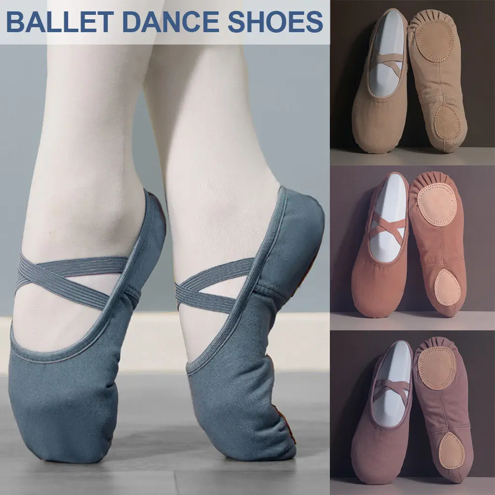 Morandi Color Children's Dance Shoes Lace-Up Soft Sole Training Shoes For Adult Body Training Dance Equipment #452830