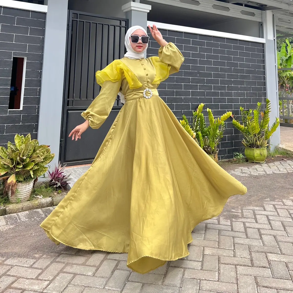 Orenji Rihanna Dress Organza Polos