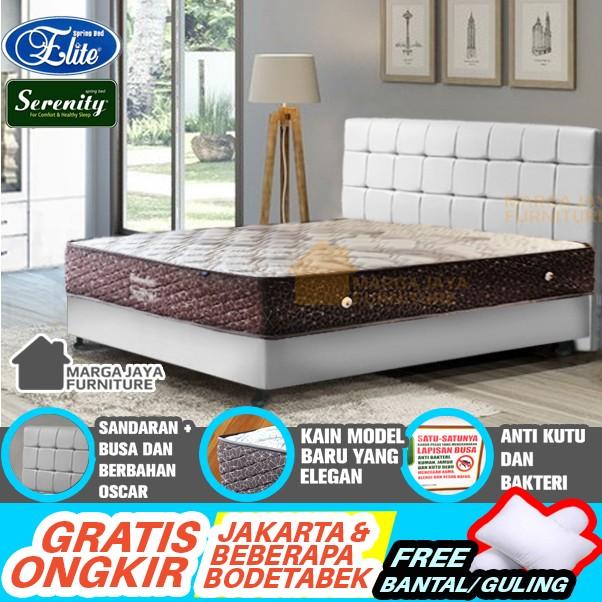 Kasur Spring Bed SET + Divan Sandaran ELITE SERENITY Superior Superstar Valentine 120 160 180 x 200 cm Hitam 1