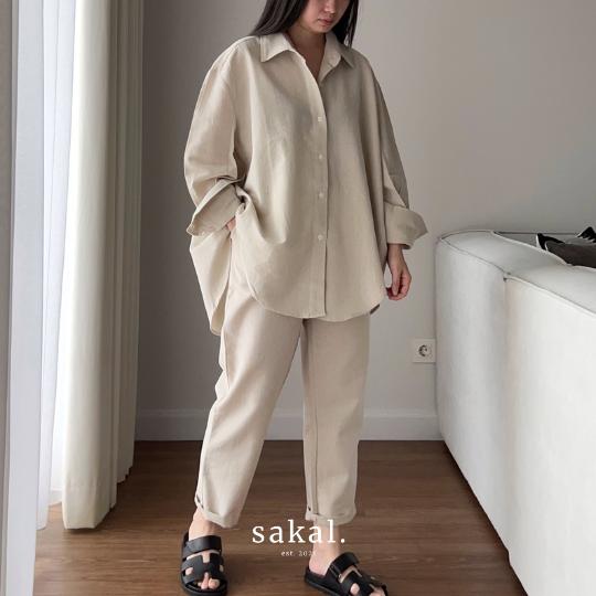 SAKAL Oversized Linen Set | Setelan Wanita 6