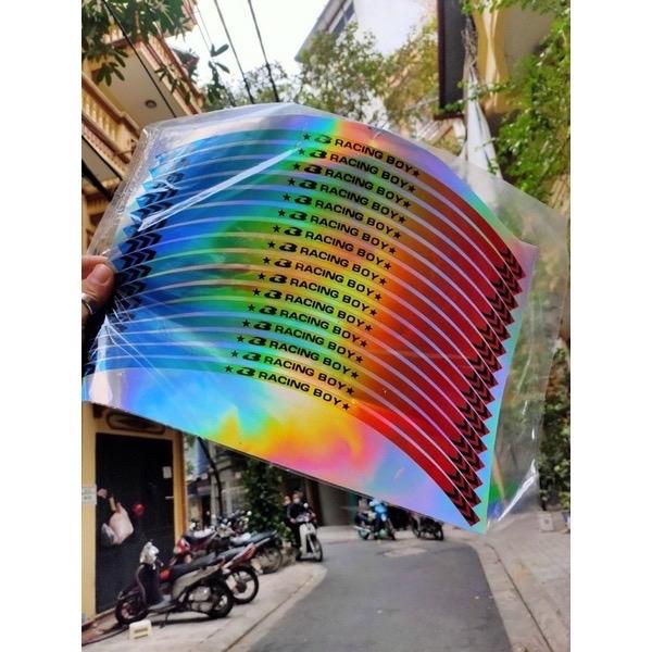 Tem Dán Vành Xe Máy 7 Màu ( 1 bộ dán kín 2 bánh xe)