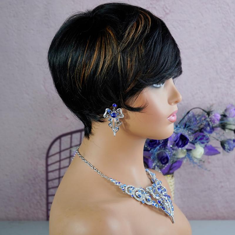 Product Introduction of Wholesale Brazilian 100% Human Hair Machine Made Bob Wigs  Pixie Cut Wig Human Hair Short Pixie Wigs for Black Women 8
