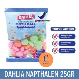 Dahlia Kamper Napthalene Warna 25 Gr Kamper Toilet Kamar mandi WC Naptalene Moth Ball