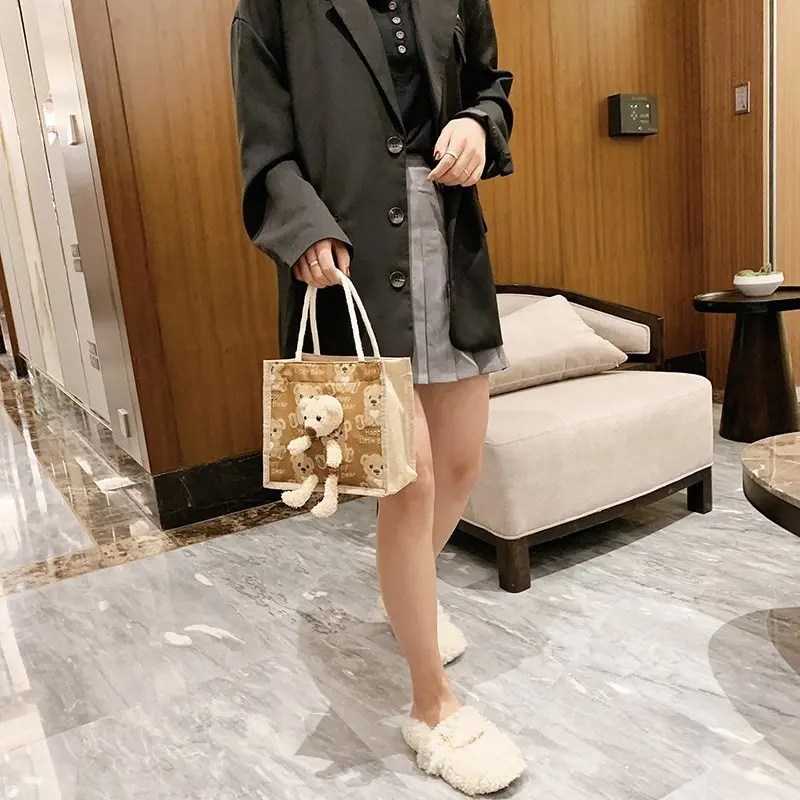 Túi Cói Hình Gấu Bông Dễ Thương - Túi Vintage - BEYOU Bag Nữ 3