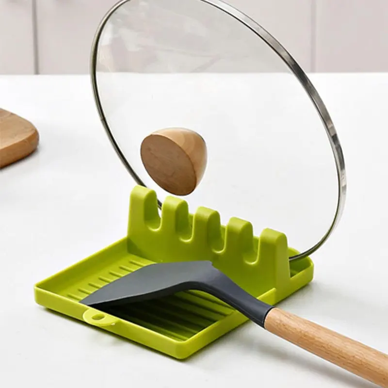 Spatula Rack, 1 Count Multi-function Pot Lid Holder Rack, Kitchen Storage Organizer 0