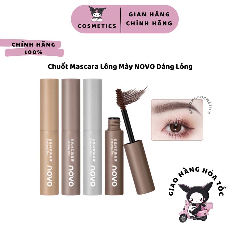 Chuốt Mascara Lông Mày NOVO Dạng Lỏng Chống Thấm Nước Màu Trang Điểm Tự Nhiên Lâu Trôi KUROMI Cosmetic Mỹ Phẩm Nữ