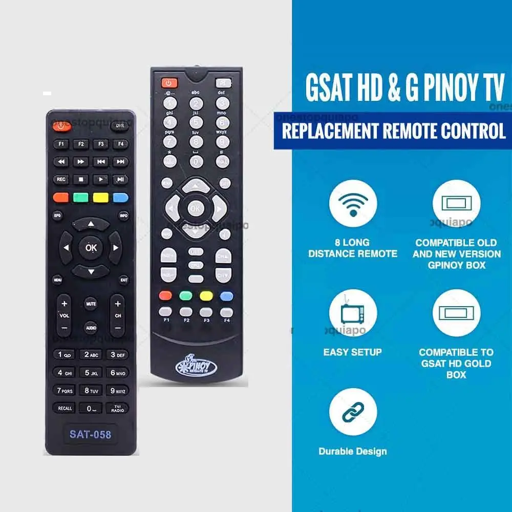 SATA Universal GSAT HD and Gsat Pinoy Gpinoy TV Box Remote Control
