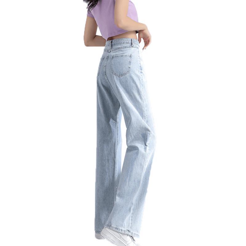 #1 Celana jeans wanita Kulot Jeans Wanita jeans high waist Kulot Loose Lipat Panjang 7