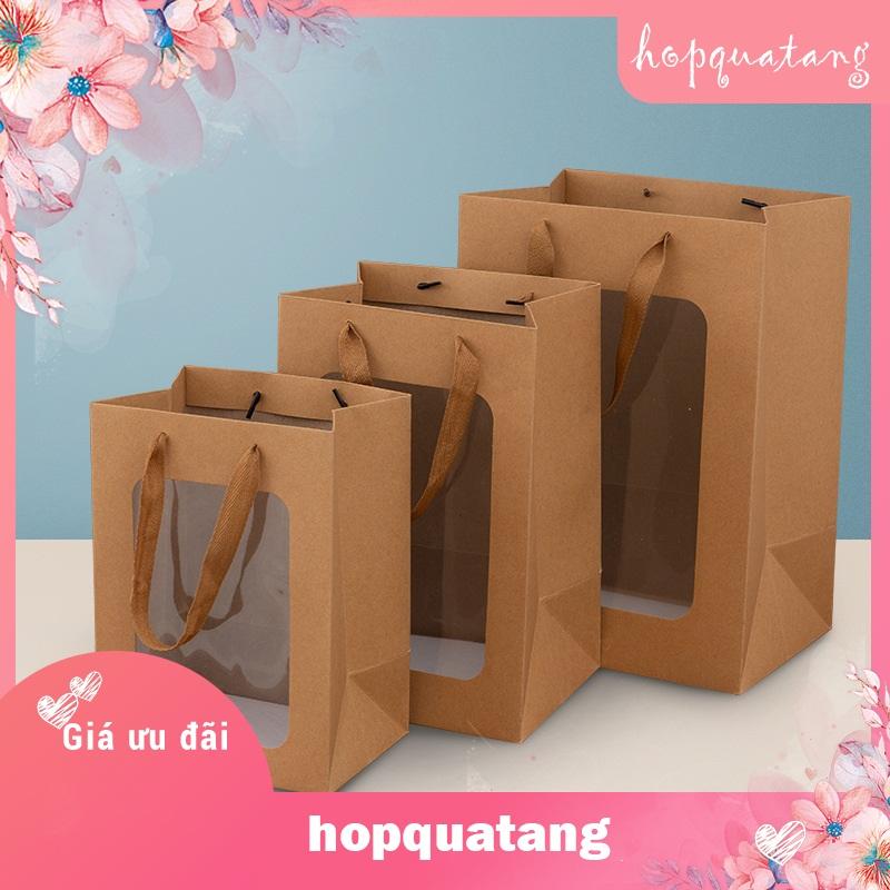 Túi Giấy Mặt Kính Đựng Hoa, Quà Tặng Túi Giấy Cứng Cao Cấp 4