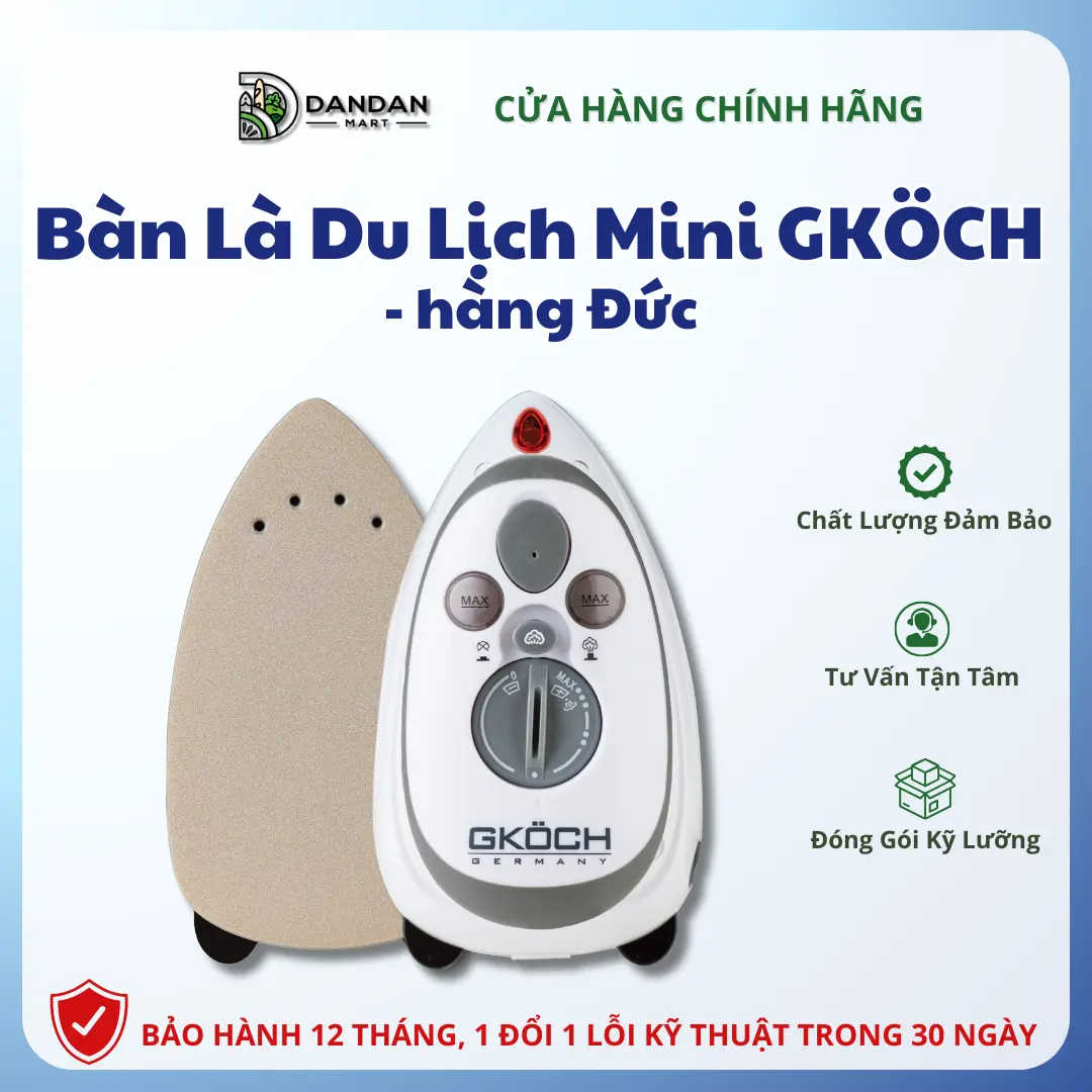 Bàn Là Du Lịch Mini GKÖCH - NHỎ GỌN, TIỆN LỢI, ĐA NĂNG