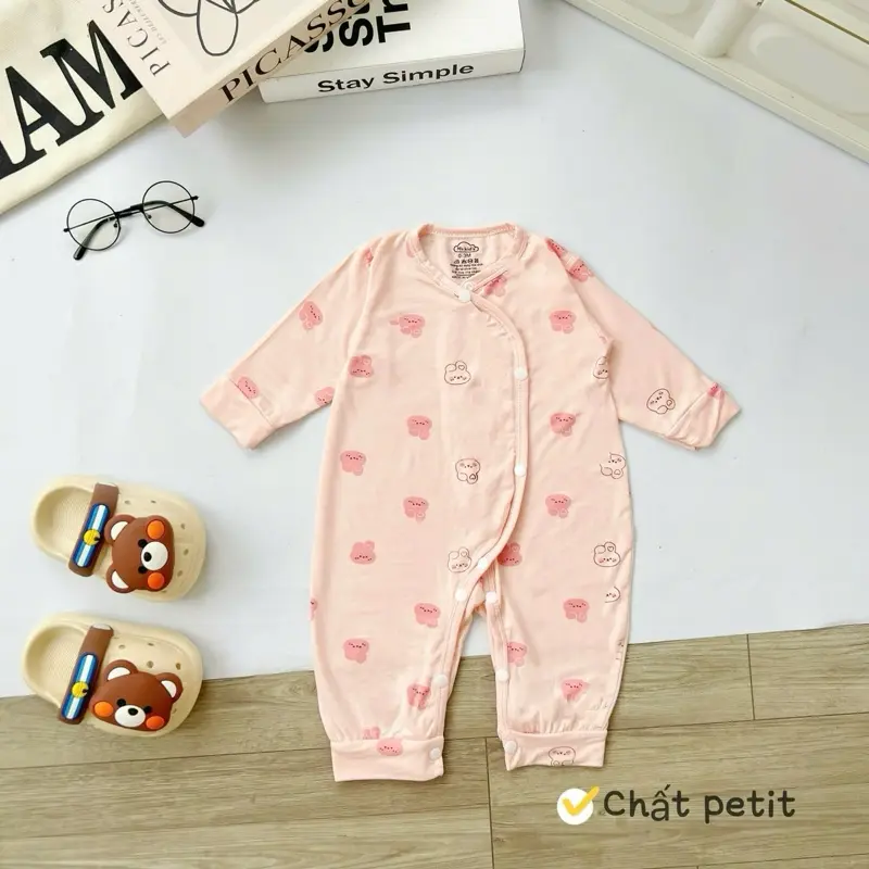 Body dài màu họa tiết chất thun lạnh mềm mát cho bé 6