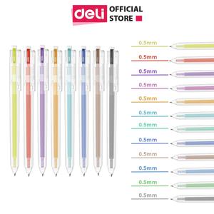 [MUA 5 TẶNG 1] Bút bi nước nhiều màu mực gel bút bấm 0.5mm Deli xinh xắn viết đều trơn tru lâu hết mực nhanh khô, phù hợp với học sinh, sinh viên, người đi làm EG118 - 1 chiếc / combo