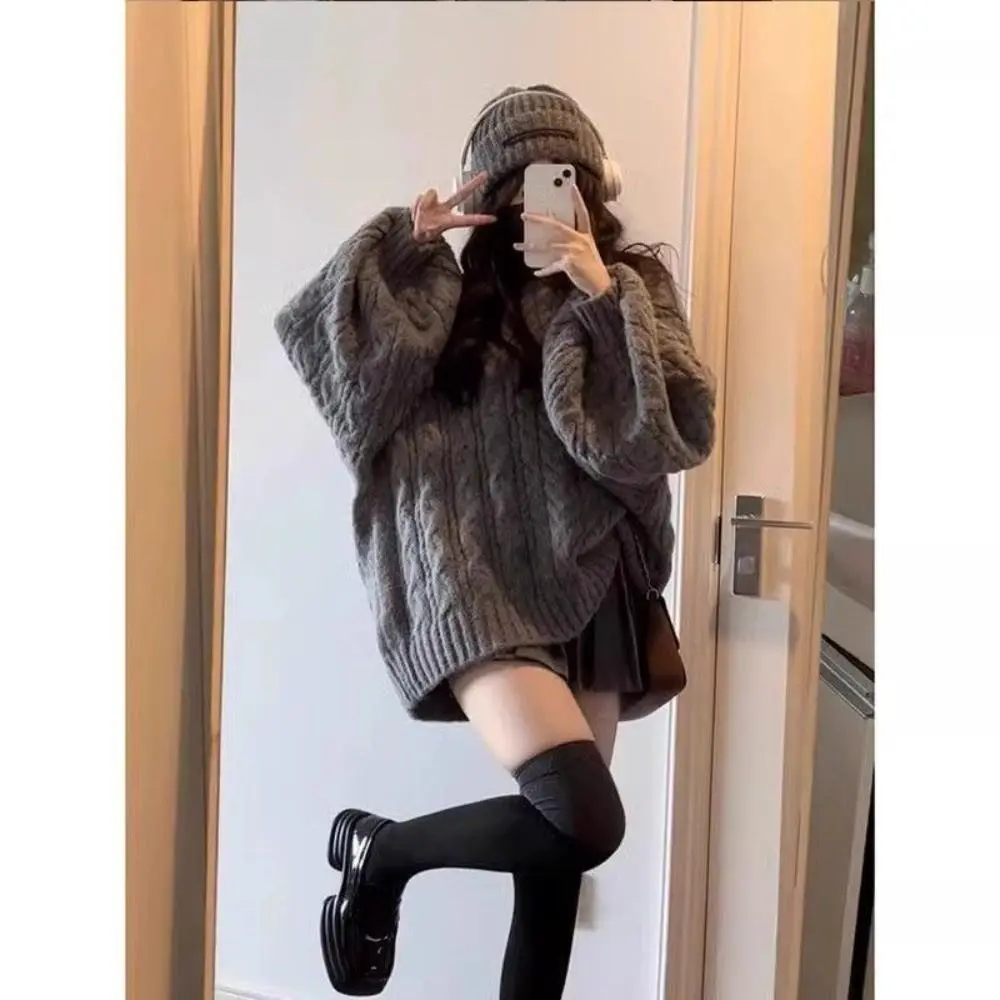 RICH-THEY Áo Len Dáng Rộng Cổ Chữ V Dày Dặn Áo Len Cardigan Dệt Kim Mới Thời Trang Thu Đông Dành Cho Nữ | BigBuy360 - bigbuy360.vn RICH-THEY Áo Len Dáng Rộng Cổ Chữ V Dày Dặn Áo Len Cardigan Dệt Kim Mới Thời Trang Thu Đông Dành Cho Nữ | BigBuy360 - bigbuy360.vn