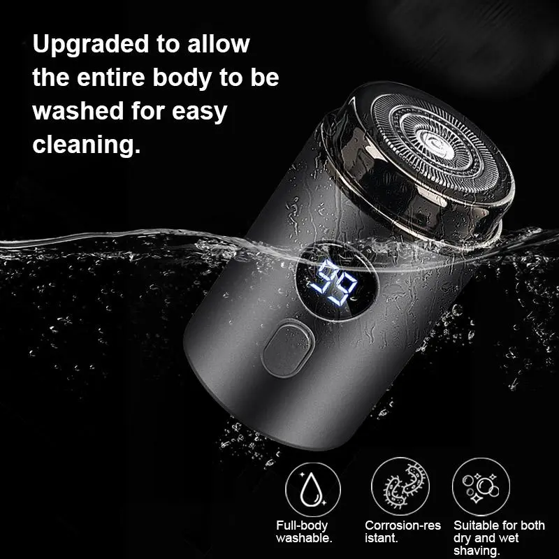 Mini Electric Shaver, 1 Piece Type-c Rechargeable Wet & Dry Use Razor, Portable Mini Shaver for Men, Great for Travel, Men's Grooming Tool, Usb Rechargeable Shaver Machine, Cordless Portable Shaver 5
