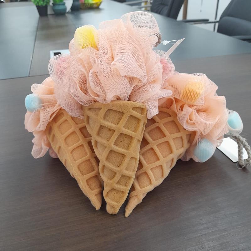 Product Introduction of Shower puff spons mandi bath spon unik lucu gemoy model ice cream cone 7