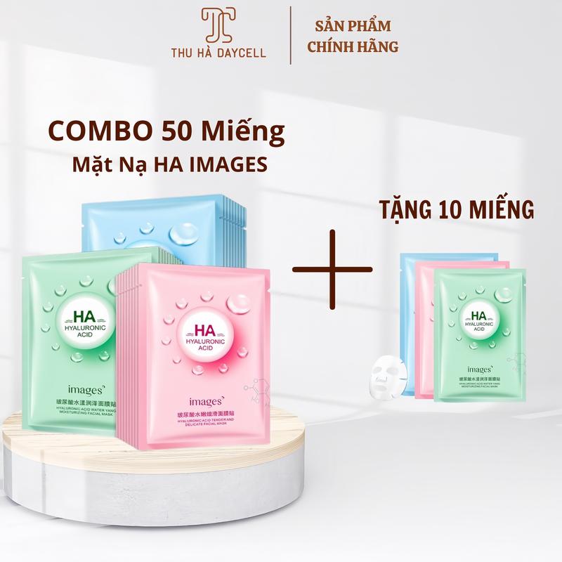 Combo 50M(Tặng 10) Mặt Nạ HA Images Dưỡng ẨM, Giúp Trắng Da, Làm Đẹp Da Skincare