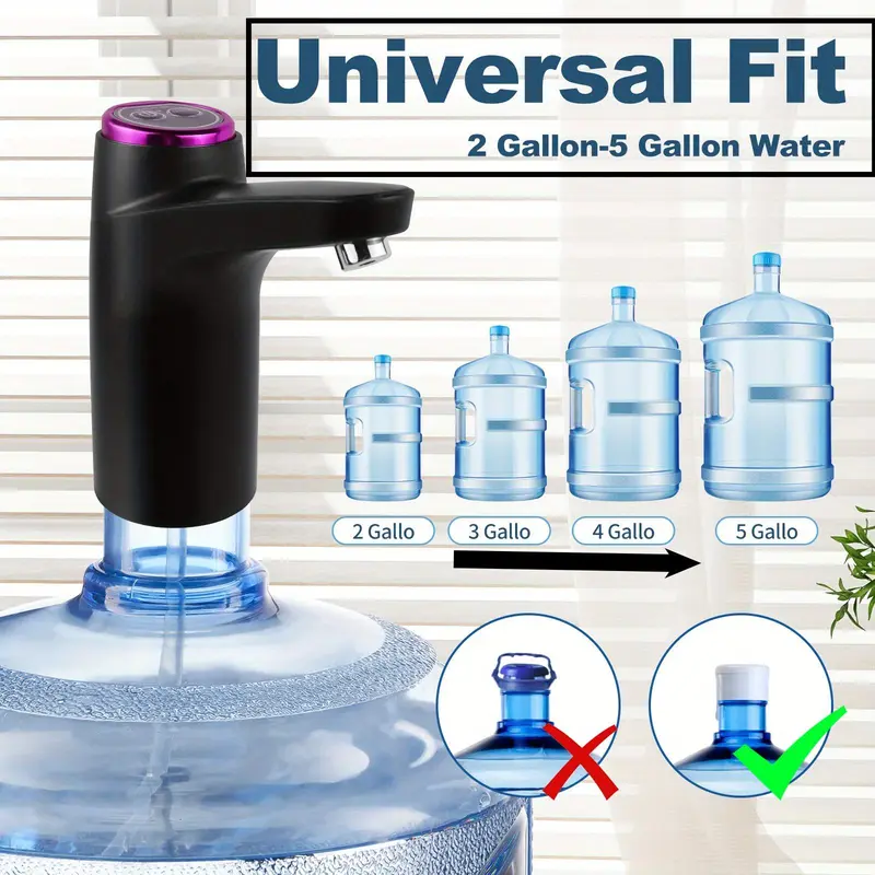 USB Rechargeable Water Dispenser, Portable Electric Water Bottle Pump, Multipurpose Dispenser for Home Camping 3