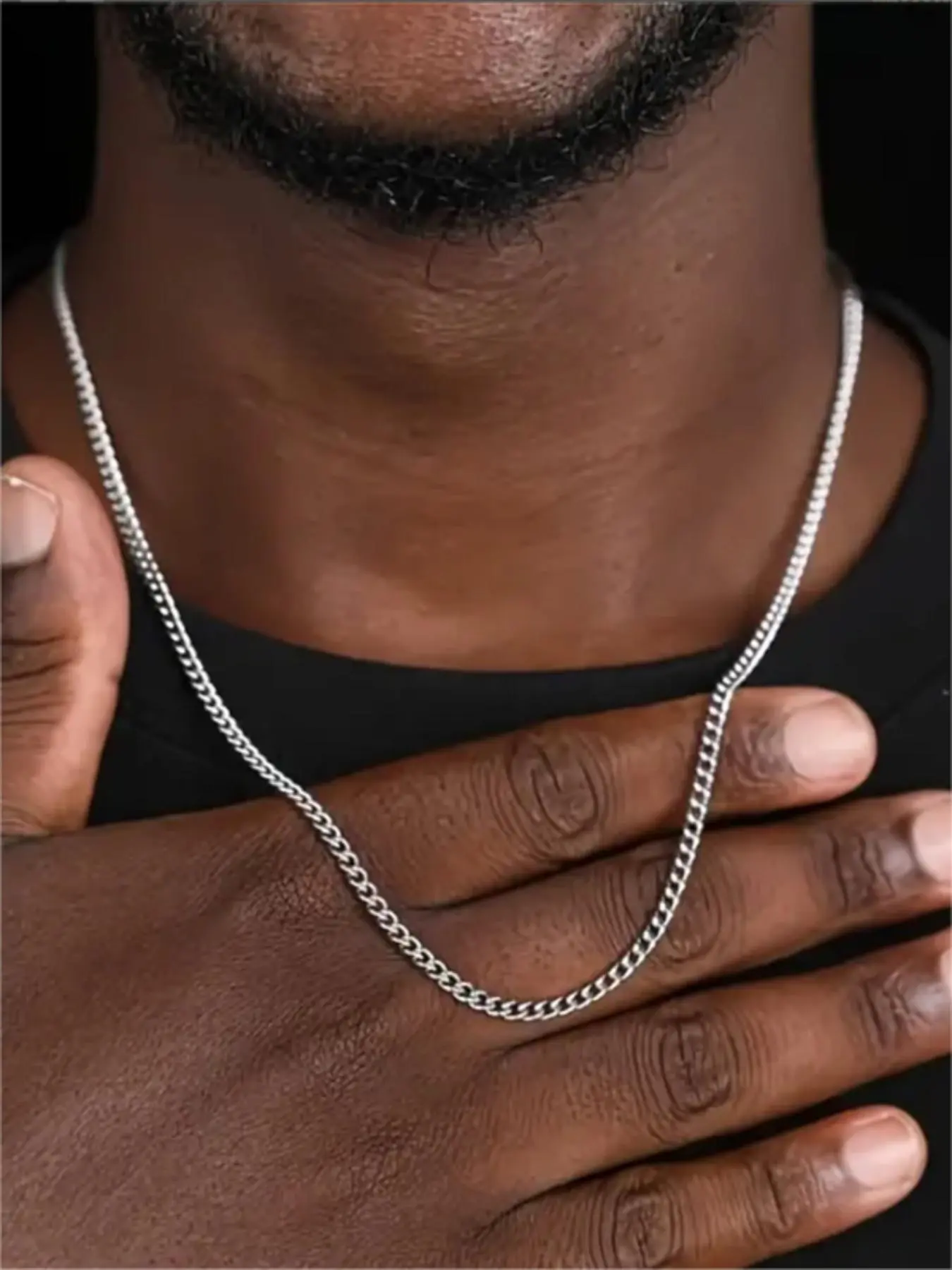 Simple Matching Chain Necklace, Men's Accessories, Stainless Steel Minimalist Necklace Jewelry for Party, Daily Clothing Decor, Classic Fashion Accessories for Daily Wear